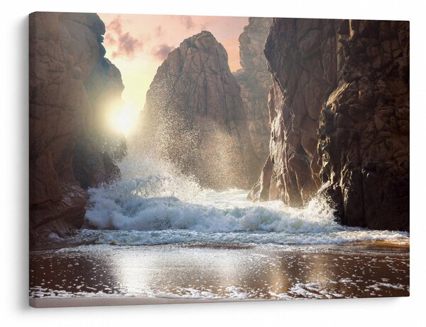 Slika - Stijene i valovi oceana (70x50 cm)
