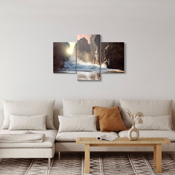 Slika - Stijene i valovi oceana (90x60 cm)