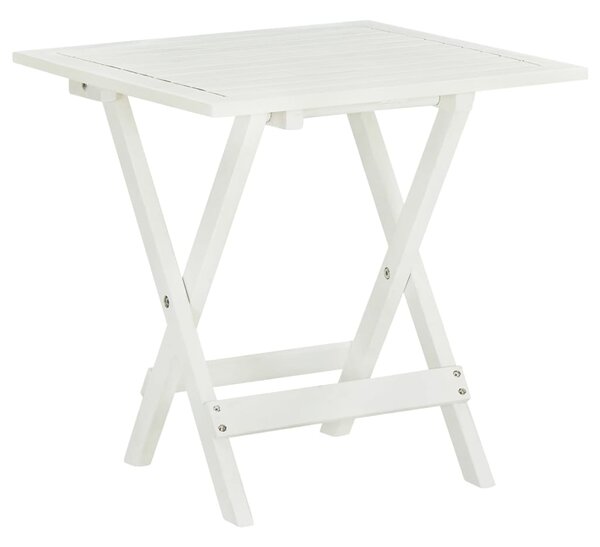VidaXL Bistro stol bijeli 46 x 46 x 47 cm masivno bagremovo drvo