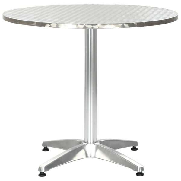 VidaXL Vrtni stol srebrni 80 x 70 cm aluminijski