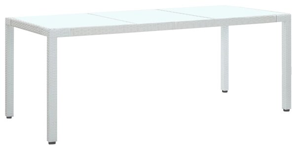 VidaXL Vrtni stol bijeli 190 x 90 x 75 cm od poliratana
