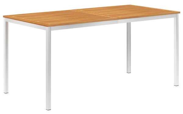 VidaXL Vrtni blagovaonski stol 160 x 80 x 75 cm bagremovo drvo i čelik