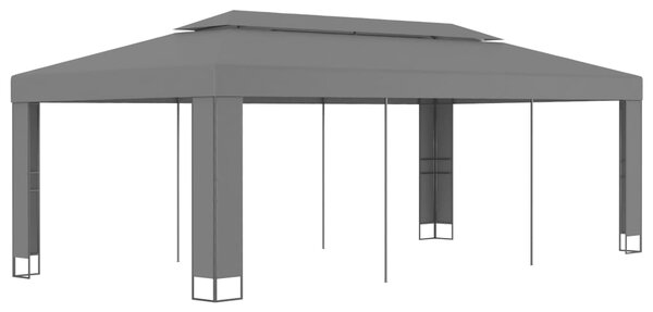 VidaXL Sjenica s dvostrukim krovom 3 x 6 m antracit
