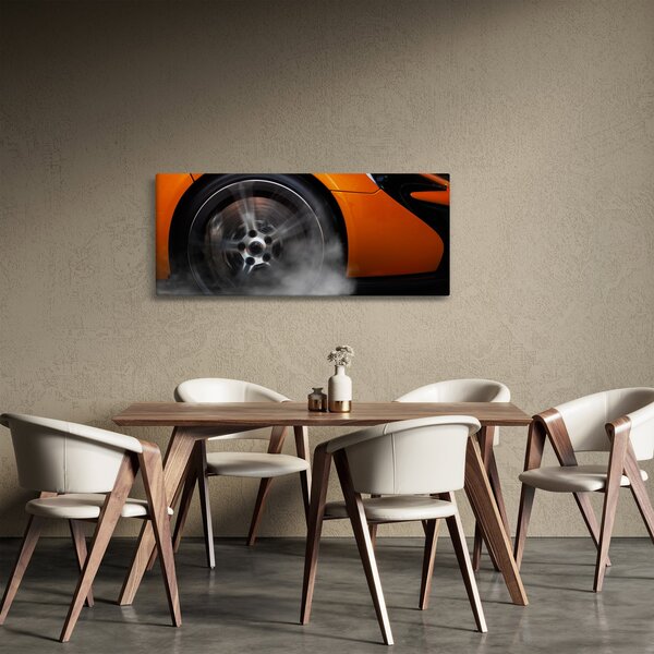 Slika - Narančasti sportski auto (120x50 cm)