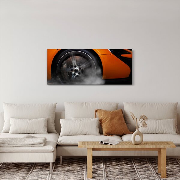 Slika - Narančasti sportski auto (120x50 cm)