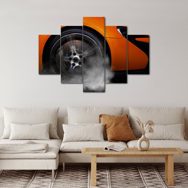 Slika - Narančasti sportski auto (150x105 cm)
