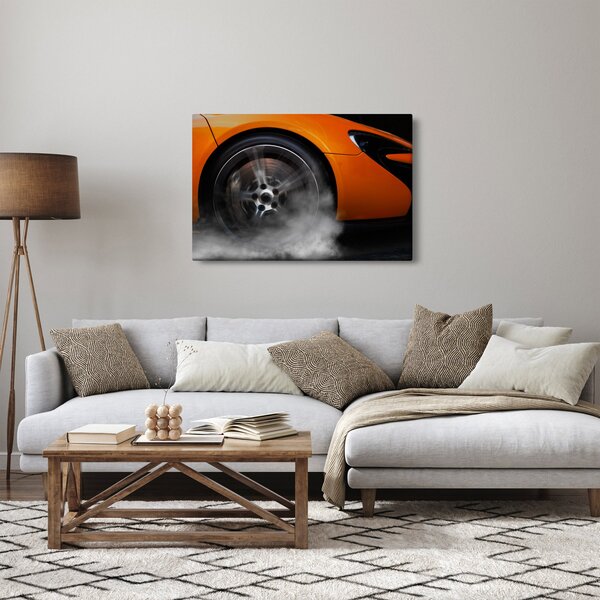 Slika - Narančasti sportski auto (90x60 cm)