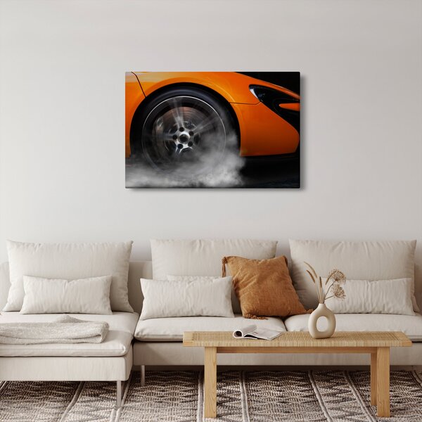 Slika - Narančasti sportski auto (90x60 cm)