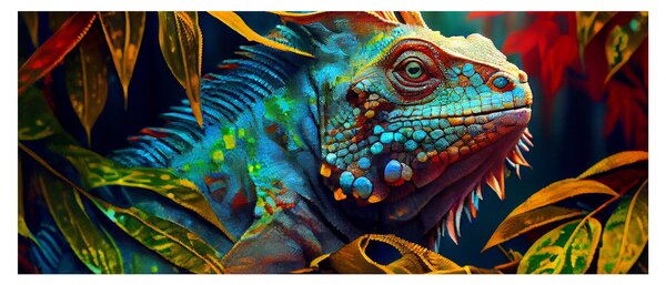 Slika - Šarena iguana (120x50 cm)