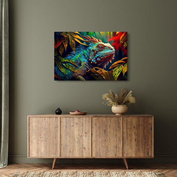 Slika - Šarena iguana (90x60 cm)