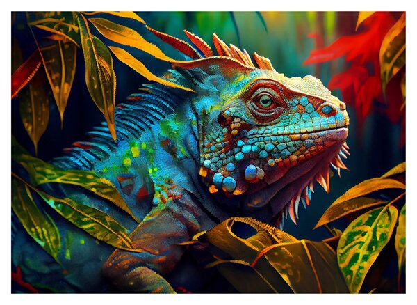 Slika - Šarena iguana (70x50 cm)