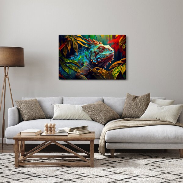 Slika - Šarena iguana (90x60 cm)