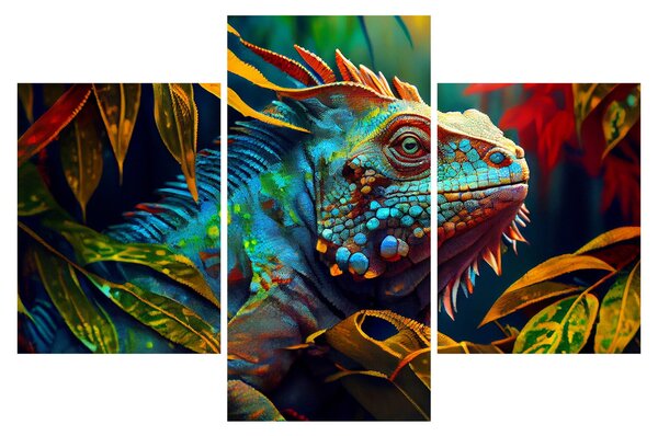 Slika - Šarena iguana (90x60 cm)