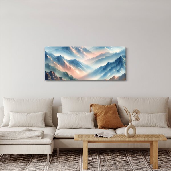 Slika - Akvarel planine (120x50 cm)