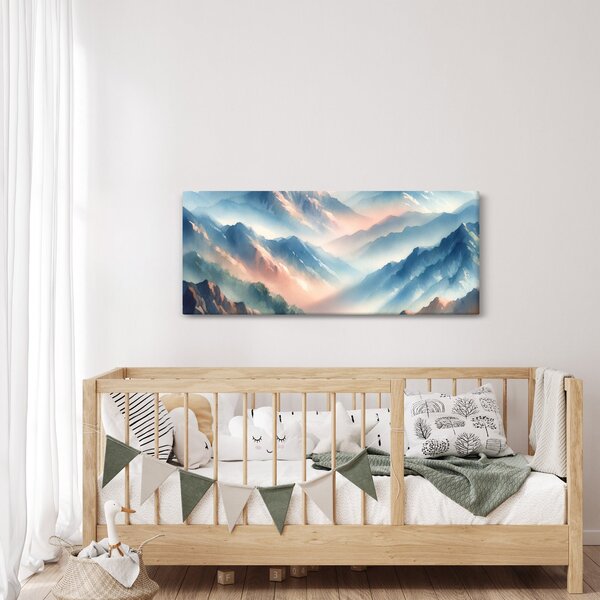 Slika - Akvarel planine (120x50 cm)