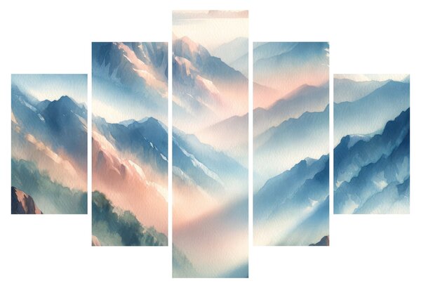 Slika - Akvarel planine (150x105 cm)