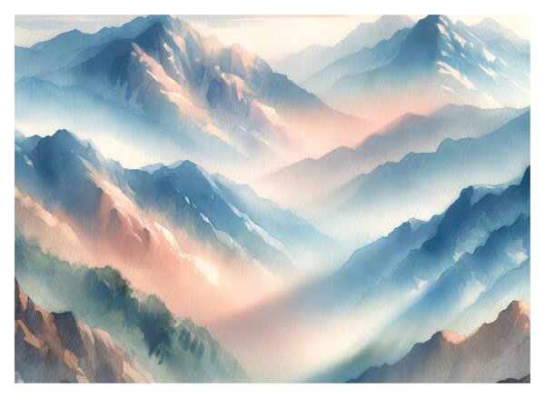 Slika - Akvarel planine (70x50 cm)