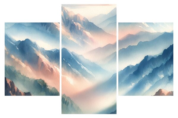 Slika - Akvarel planine (90x60 cm)