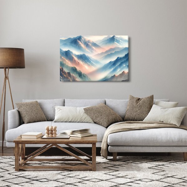Slika - Akvarel planine (90x60 cm)
