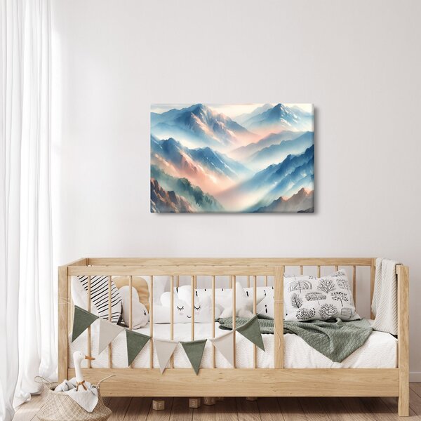 Slika - Akvarel planine (90x60 cm)