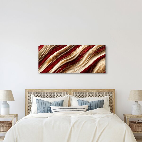 Slika - Zlatno-bijela tekstura (120x50 cm)