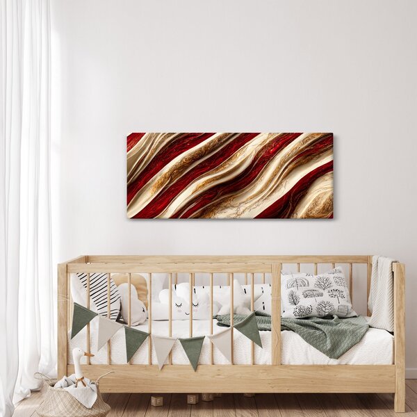 Slika - Zlatno-bijela tekstura (120x50 cm)