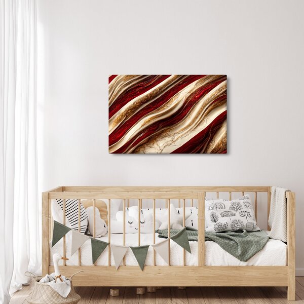 Slika - Zlatno-bijela tekstura (90x60 cm)