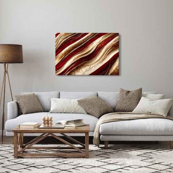 Slika - Zlatno-bijela tekstura (90x60 cm)