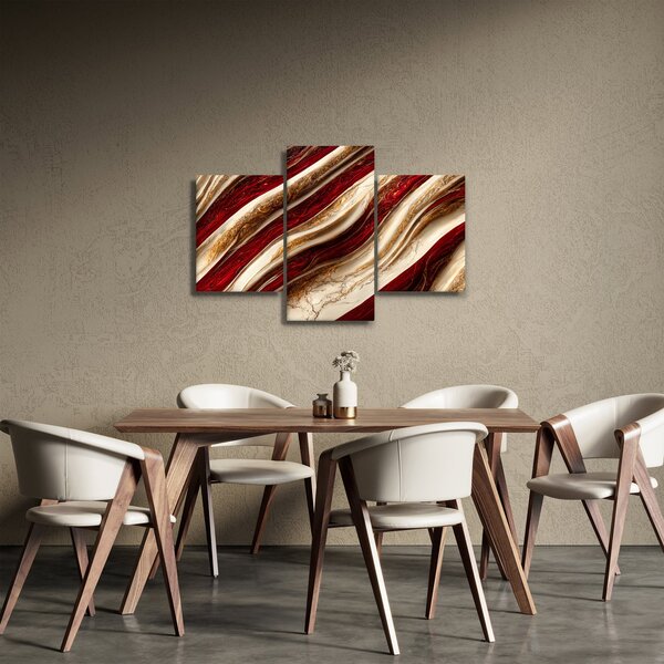 Slika - Zlatno-bijela tekstura (90x60 cm)