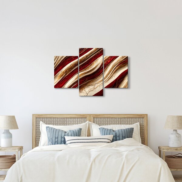 Slika - Zlatno-bijela tekstura (90x60 cm)