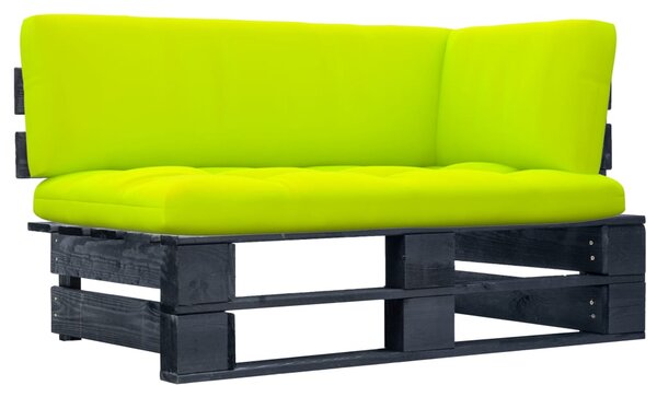 VidaXL Kutna vrtna sofa od paleta od crno impregnirane borovine