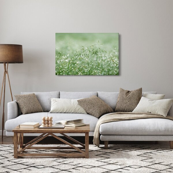 Slika - Jutarnja rosa na vlatima trave (90x60 cm)