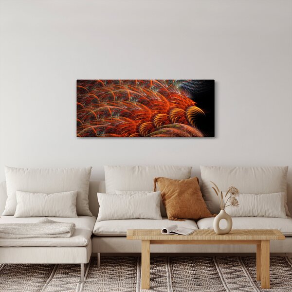 Slika - Apstraktna imitacija perja (120x50 cm)