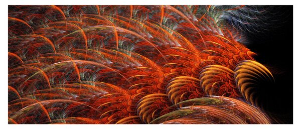 Slika - Apstraktna imitacija perja (120x50 cm)