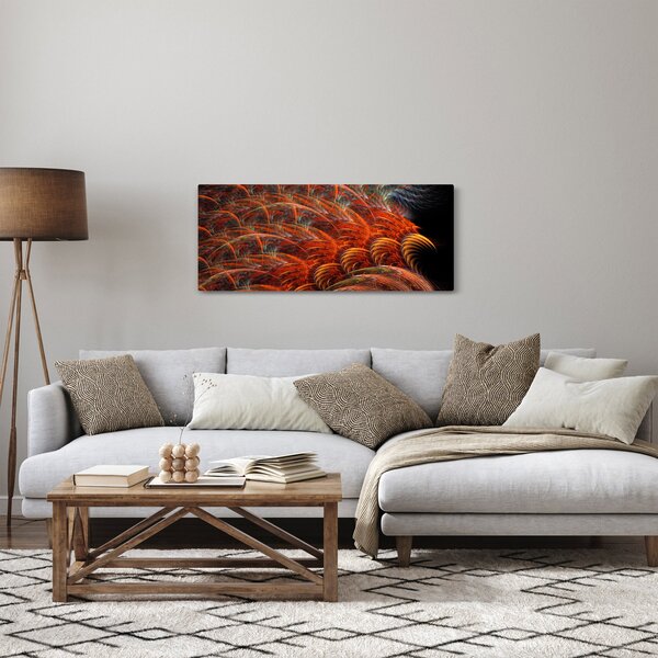 Slika - Apstraktna imitacija perja (120x50 cm)