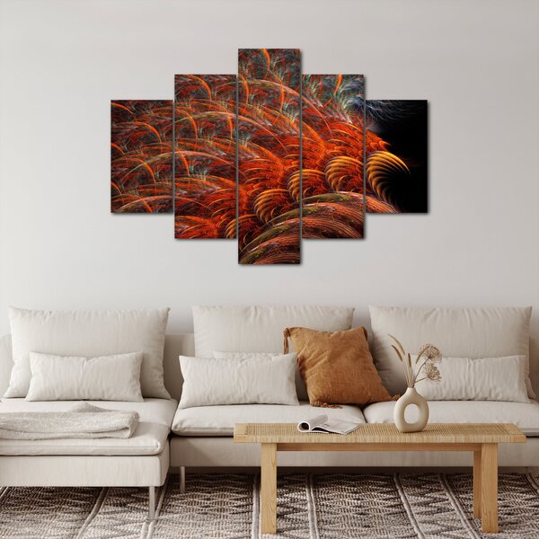 Slika - Apstraktna imitacija perja (150x105 cm)