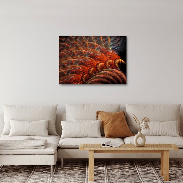 Slika - Apstraktna imitacija perja (70x50 cm)