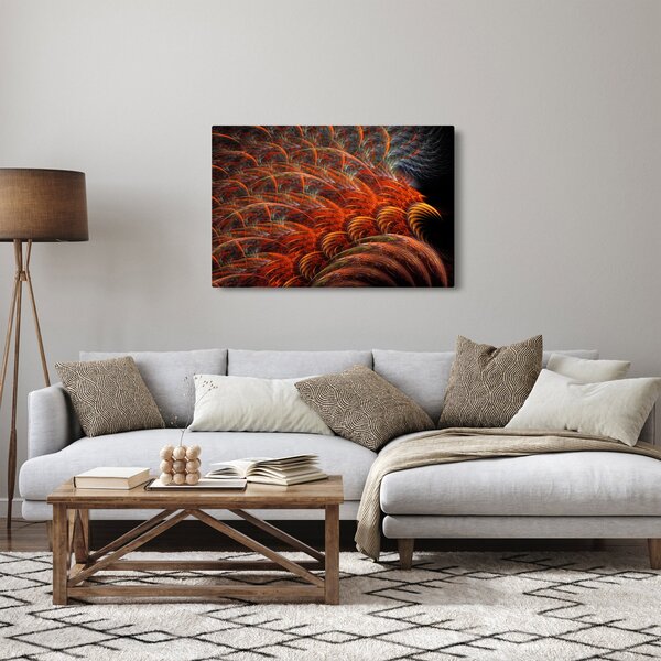 Slika - Apstraktna imitacija perja (90x60 cm)