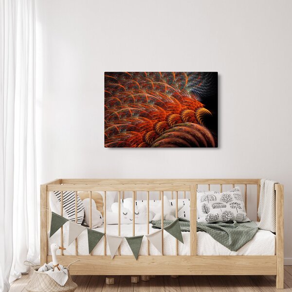 Slika - Apstraktna imitacija perja (90x60 cm)