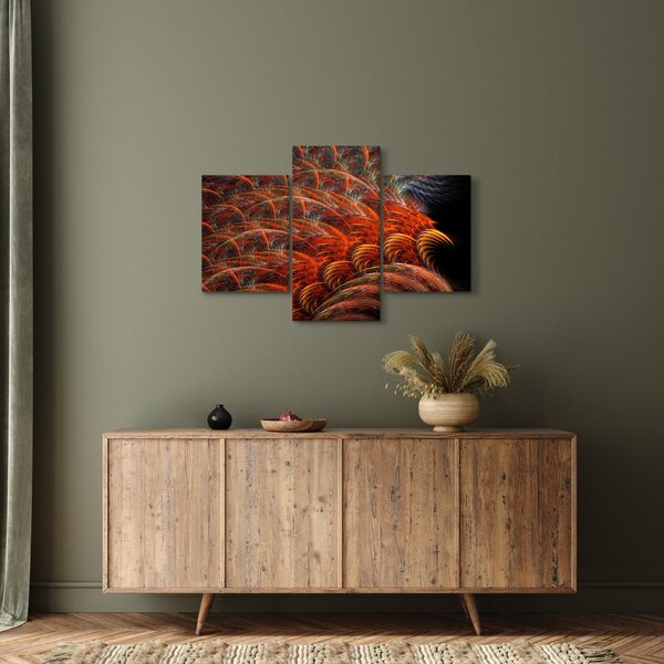 Slika - Apstraktna imitacija perja (90x60 cm)