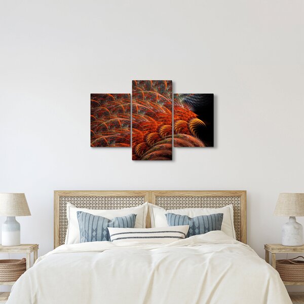 Slika - Apstraktna imitacija perja (90x60 cm)