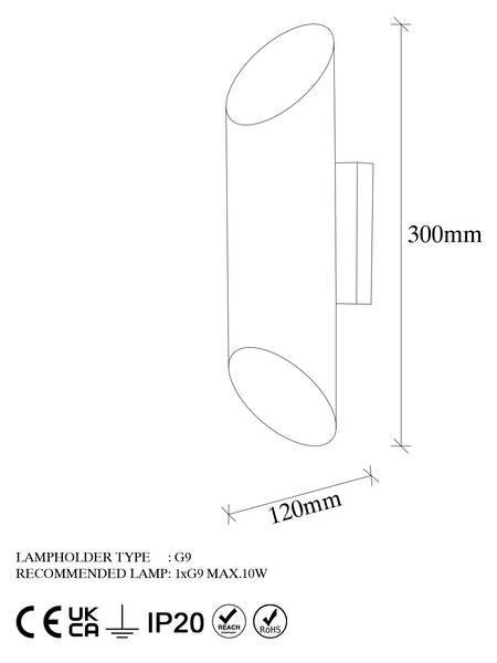 Zidna lampa Cut - 11810