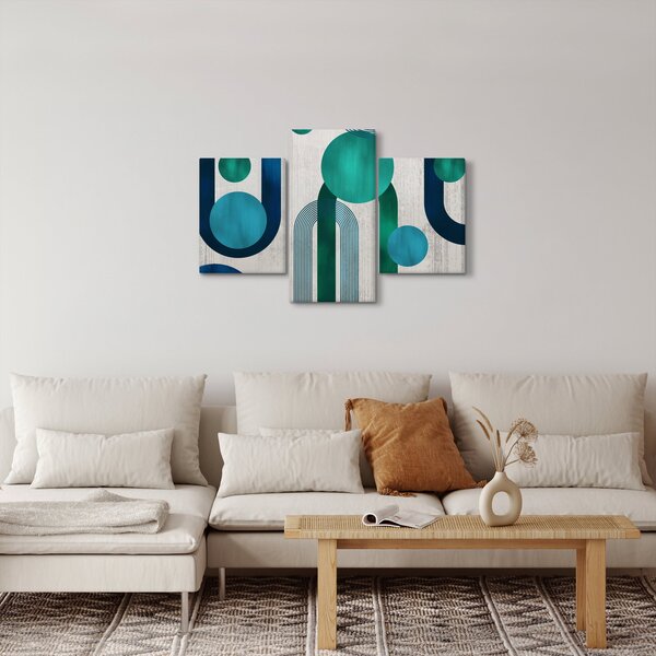 Slika - Linije i kružni oblici (90x60 cm)