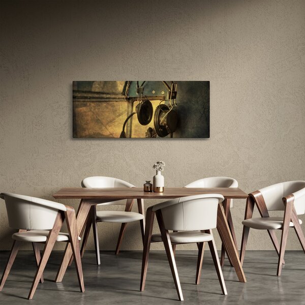 Slika - Vintage avionske slušalice (120x50 cm)