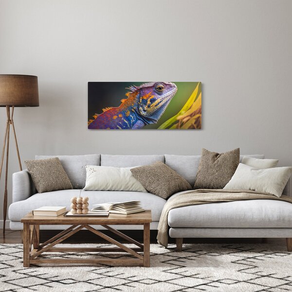 Slika - Obojena iguana (120x50 cm)