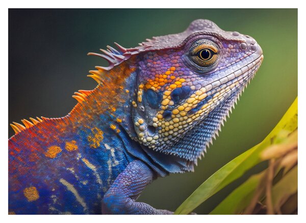 Slika - Obojena iguana (70x50 cm)