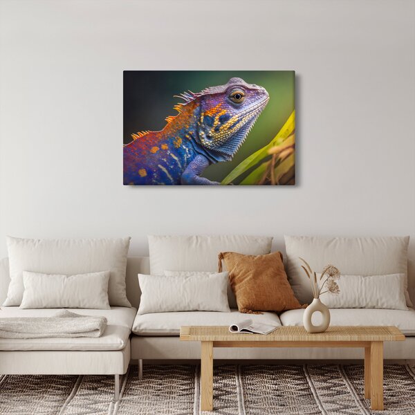 Slika - Obojena iguana (90x60 cm)
