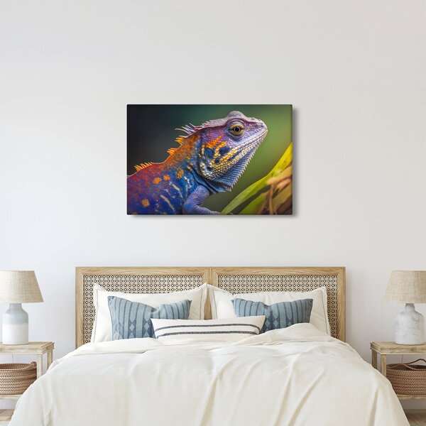 Slika - Obojena iguana (90x60 cm)
