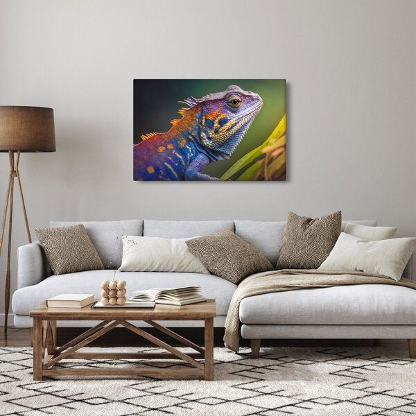 Slika - Obojena iguana (90x60 cm)