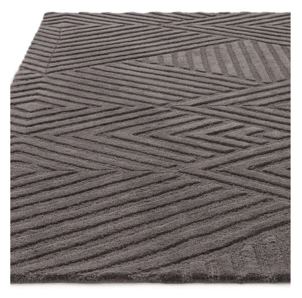 Antracitno sivi vuneni tepih 160x230 cm Hague – Asiatic Carpets